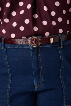 PU leren riem met gouden gesp