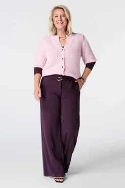 Rechte pantalon met ceintuur
