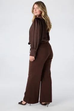 Rechte pantalon met ceintuur