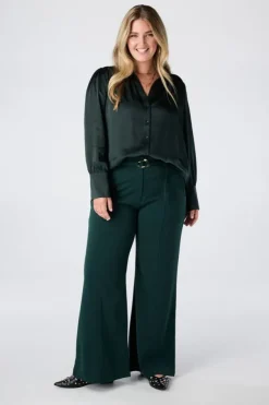 Rechte pantalon met ceintuur