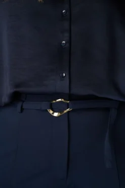 Rechte pantalon met ceintuur