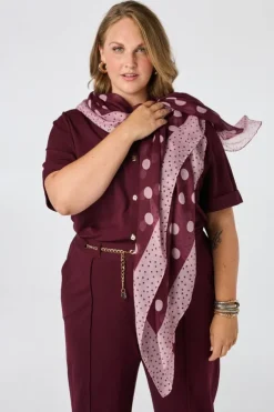 Sjaal met polka dot print