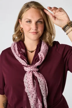 Sjaal met polka dot print