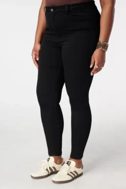 Skinny leg high waist jeans CHERRY
