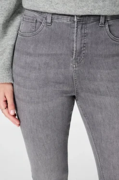 Skinny leg high waist jeans CHERRY