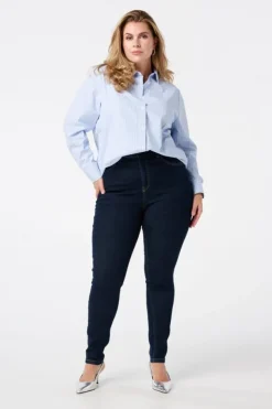 Skinny leg high waist jeans CHERRY
