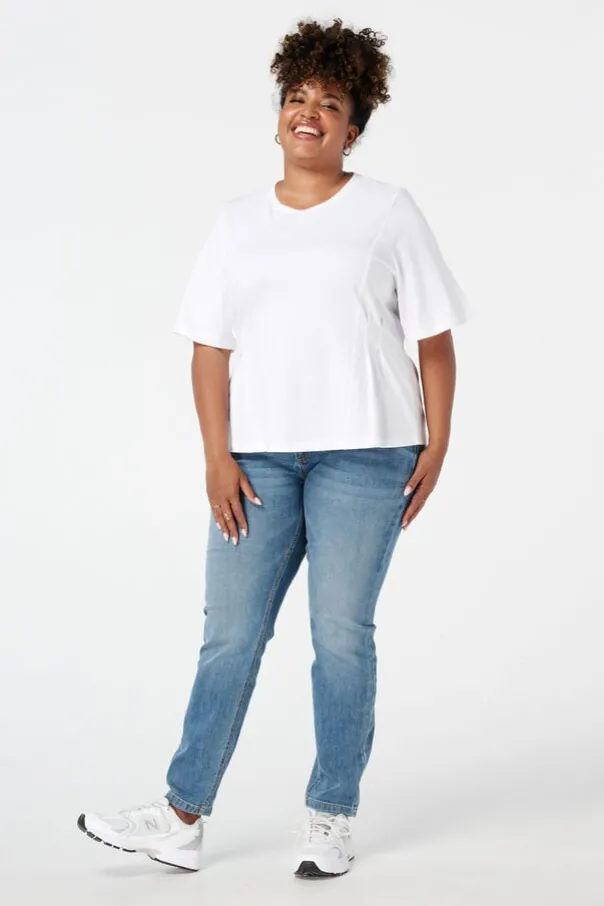 Skinny leg high waist jeans CHERRY