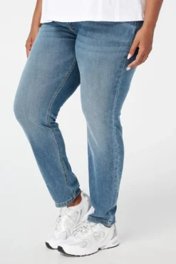 Skinny leg high waist jeans CHERRY