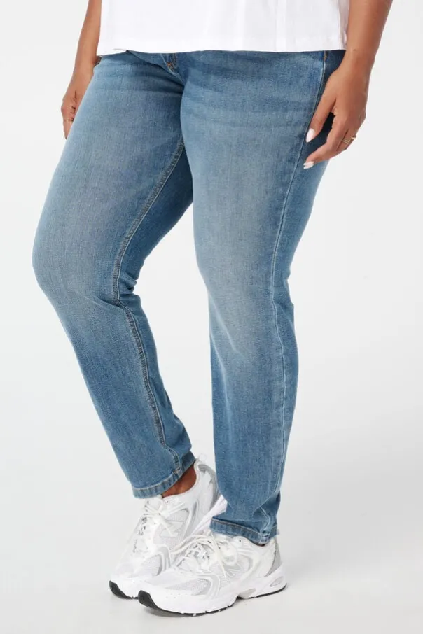 Skinny leg high waist jeans CHERRY