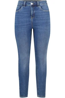 Skinny leg high waist jeans CHERRY