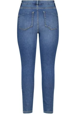 Skinny leg high waist jeans CHERRY