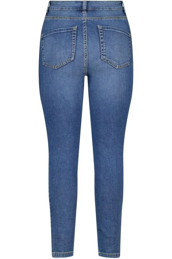 Skinny leg high waist jeans CHERRY