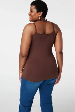Spaghetti top met stretch