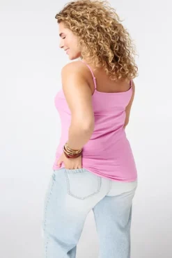 Spaghetti top met stretch