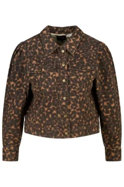 Spijkerjasje met animal print