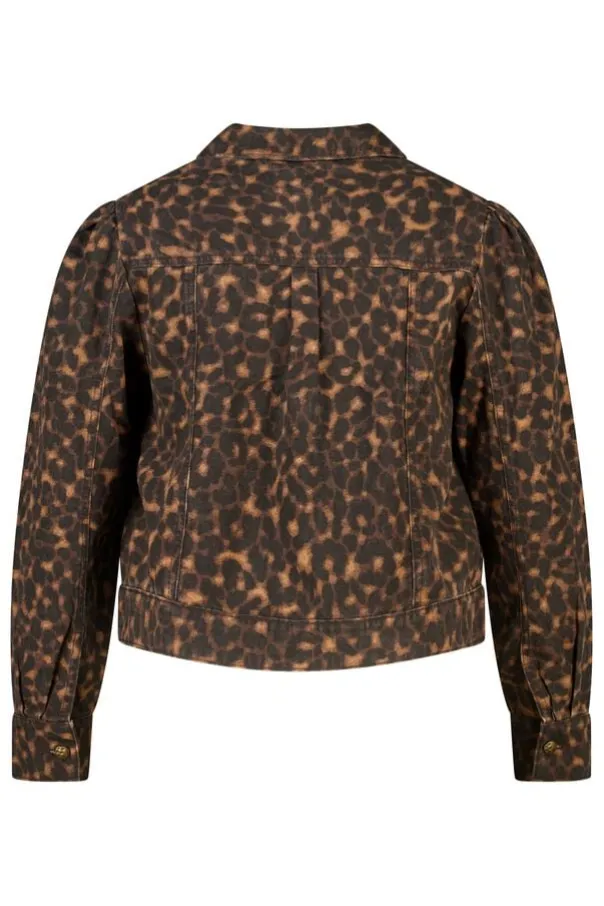 Spijkerjasje met animal print
