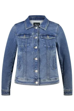 Spijkerjas met knoopsluiting