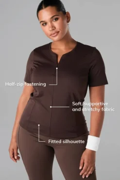 Sport top met rits