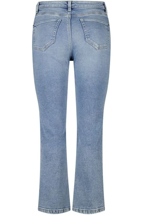 Straight leg jeans met mid waist