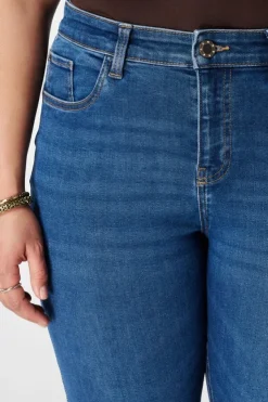 Straight leg jeans met mid waist