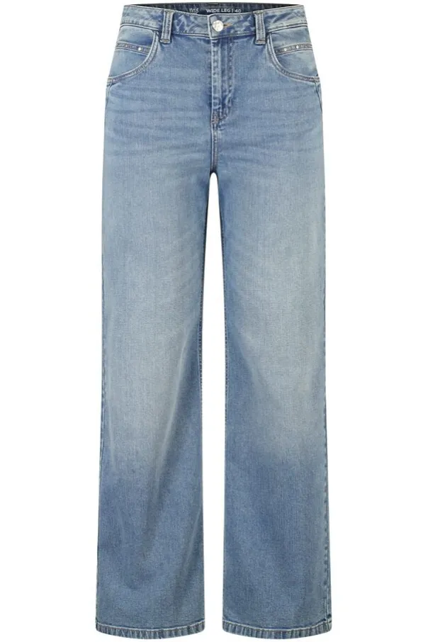 Straight leg jeans met studs