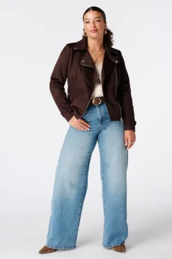 Suèdine biker jasje