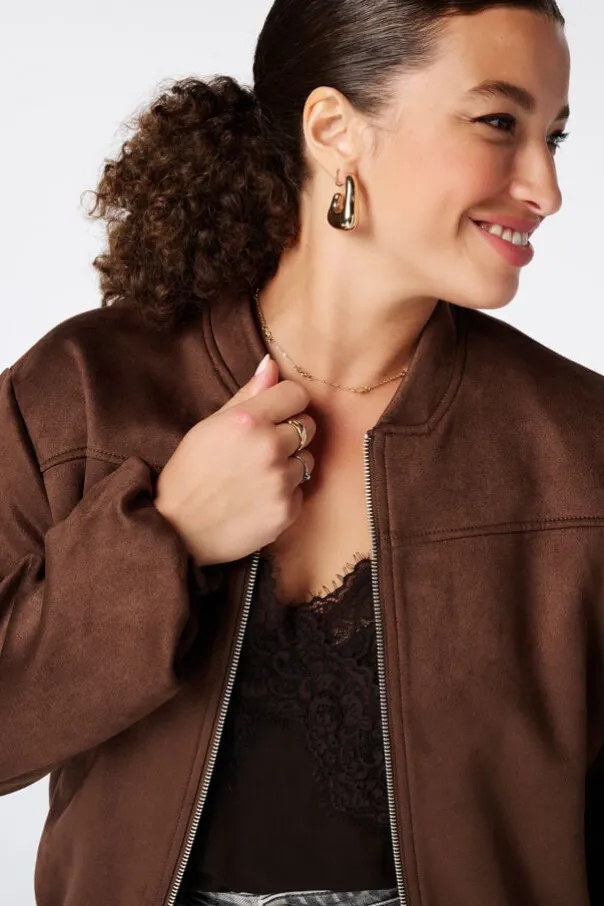 Suèdine bomber jasje