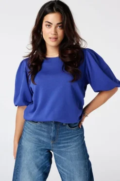 Sweater met korte pofmouwen