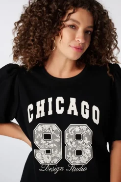Sweater met korte pofmouwen