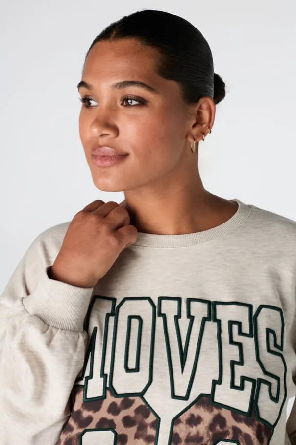 Sweater met sportieve print