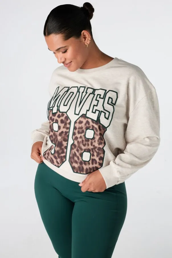 Sweater met sportieve print
