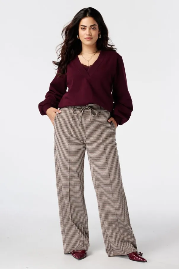 Sweater met v-hals