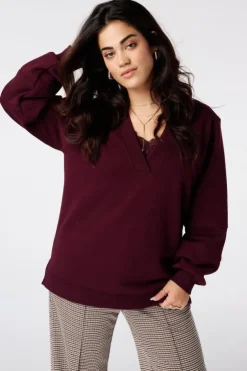 Sweater met v-hals