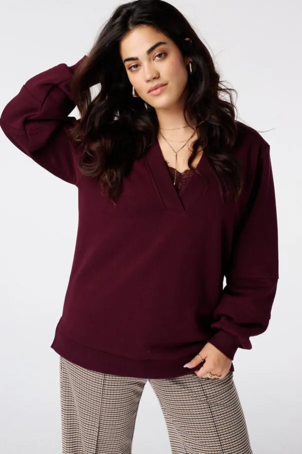 Sweater met v-hals
