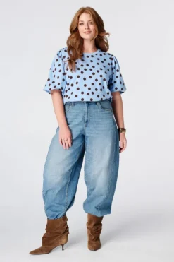Sweat top met polka dot