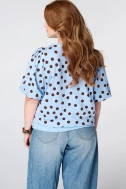Sweat top met polka dot
