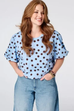 Sweat top met polka dot