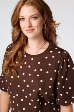 Sweat top met polka dot