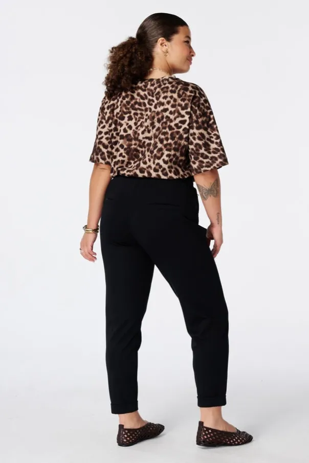 Tapered broek met elastische taille