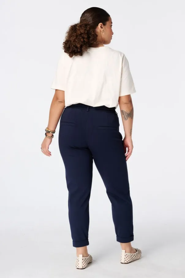 Tapered broek met elastische taille