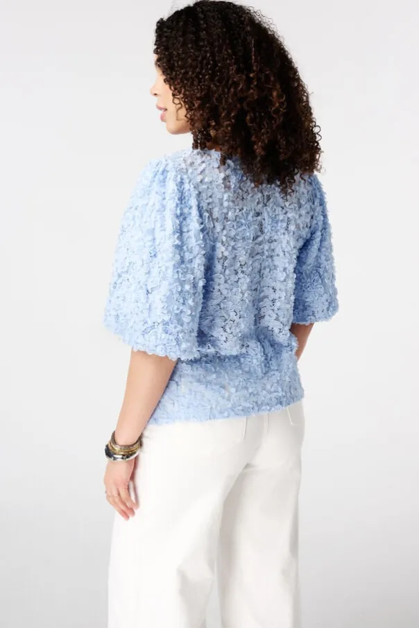 Top met 3D bloemen
