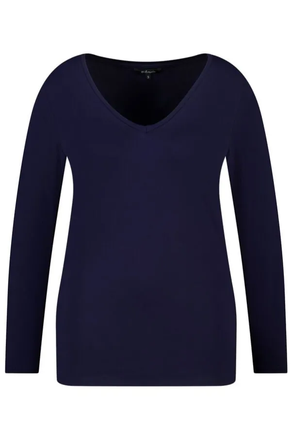 Top met lange mouwen en v-hals