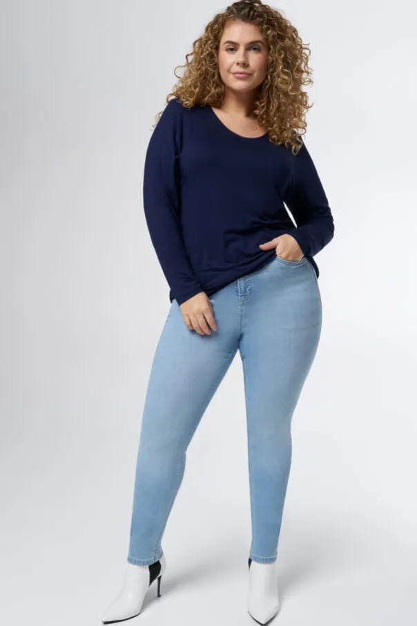 Top met lange mouwen en v-hals