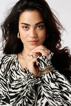 Top met print