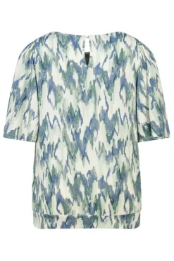 Top met print en ronde hals