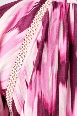 Top met print en v-hals