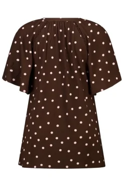 Top met print en v-hals