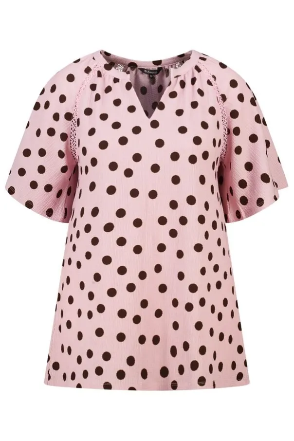 Top met print en v-hals