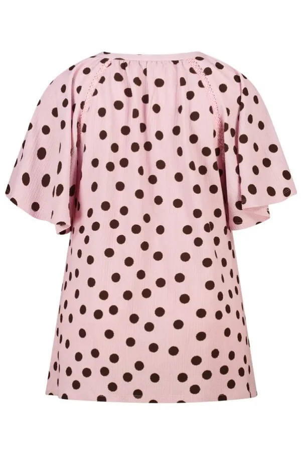 Top met print en v-hals