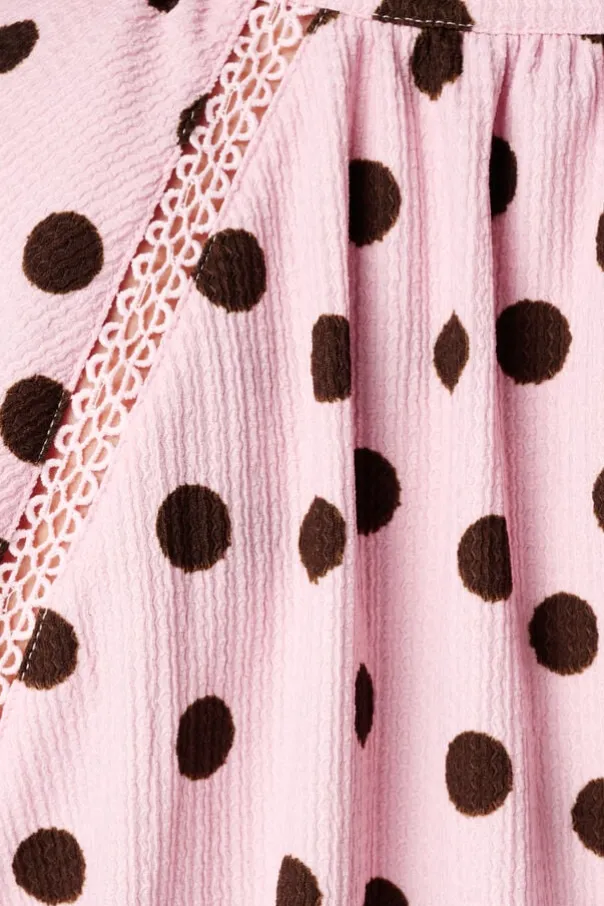 Top met print en v-hals